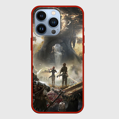 Чехол iPhone 13 Pro Экспедиция Clair Obscur expedition 33 / 3D-Красный – фото 1