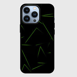 Чехол для iPhone 13 Pro Color green line, цвет: 3D-черный