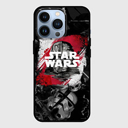 Чехол для iPhone 13 Pro Звездные войны патерн с героями, цвет: 3D-черный