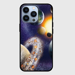 Чехол для iPhone 13 Pro Парад планет, цвет: 3D-черный