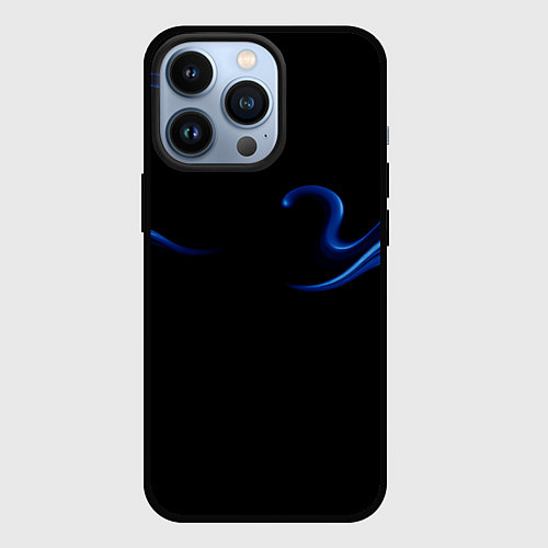 Чехол iPhone 13 Pro Color blue abstraction / 3D-Черный – фото 1