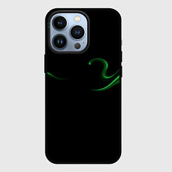 Чехол для iPhone 13 Pro Color green abstraction, цвет: 3D-черный