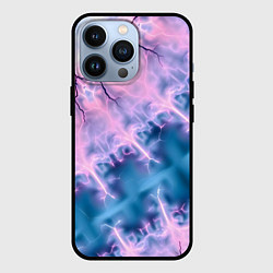 Чехол для iPhone 13 Pro Вода и розовая абстракция, цвет: 3D-черный