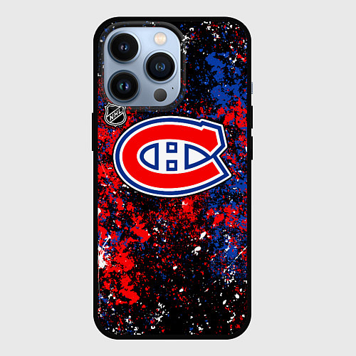 Чехол iPhone 13 Pro Montreal Canadiens NHL black / 3D-Черный – фото 1