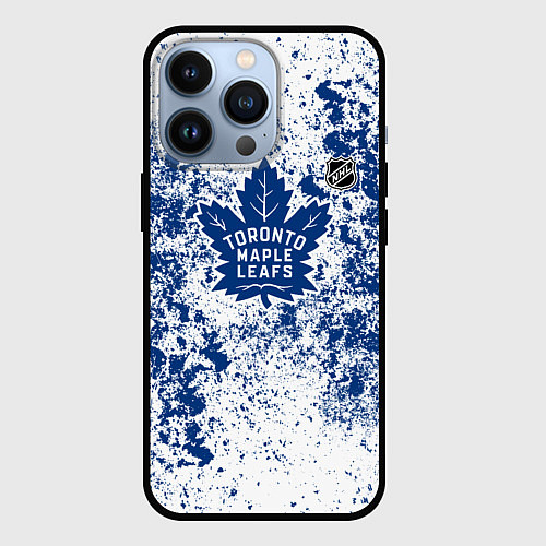 Чехол iPhone 13 Pro Toronto Maple Leafs NHL white / 3D-Черный – фото 1