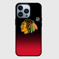 Чехол для iPhone 13 Pro Чикаго Блэкхокс - градиент, цвет: 3D-черный