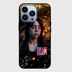 Чехол для iPhone 13 Pro Билли Айлиш с блестками на фоне, цвет: 3D-черный