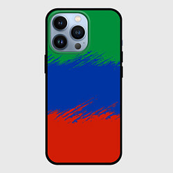 Чехол для iPhone 13 Pro Дагестанские цвета, цвет: 3D-черный