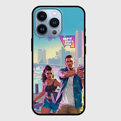 Чехол для iPhone 13 Pro Лусия Каминос и Джейсон Дюваль из Gta 6, цвет: 3D-черный