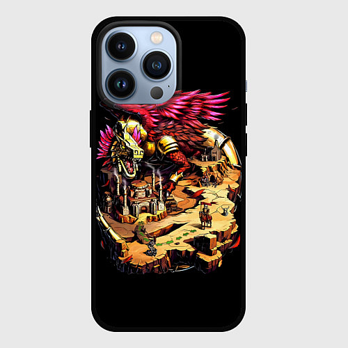 Чехол iPhone 13 Pro Багровый Коатль фабрики - Герои Меча и Магии 3 / 3D-Черный – фото 1