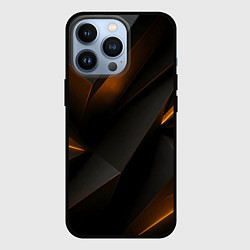 Чехол iPhone 13 Pro Черная текстура с углами
