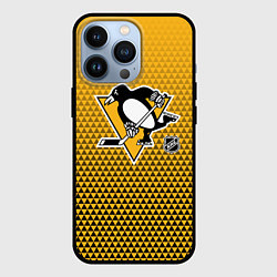 Чехол для iPhone 13 Pro Питтсбург Пингвинз - черный и желтый, цвет: 3D-черный