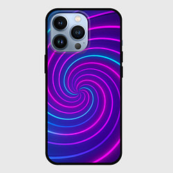 Чехол для iPhone 13 Pro Сине-фиолетовая спираль, цвет: 3D-черный