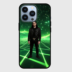 Чехол iPhone 13 Pro Bones в зеленом полигоне