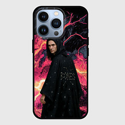 Чехол для iPhone 13 Pro Bones в мантии со звездами, цвет: 3D-черный