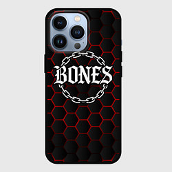 Чехол для iPhone 13 Pro Bones лого в цепях, цвет: 3D-черный