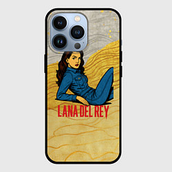 Чехол для iPhone 13 Pro Lana Del Rey в джинсовом костюме, цвет: 3D-черный