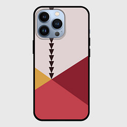 Чехол для iPhone 13 Pro Колор-блок фруктовый чиа пудинг, цвет: 3D-черный