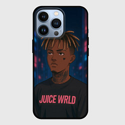 Чехол для iPhone 13 Pro Juice WRLD - Неоновый аниме арт, цвет: 3D-черный