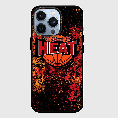 Чехол iPhone 13 Pro Майами Хит - цветовой хаос / 3D-Черный – фото 1