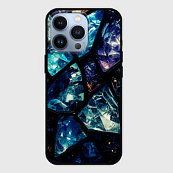 Чехол для iPhone 13 Pro Текстура драгоценных камней, цвет: 3D-черный