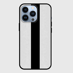 Чехол для iPhone 13 Pro Color black light gray line, цвет: 3D-черный