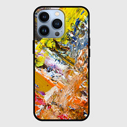 Чехол для iPhone 13 Pro Живая Абстракция: Поток Цветов и Форм в Постоянном, цвет: 3D-черный