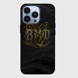 Чехол iPhone 13 Pro ВМФ ржавые буквы