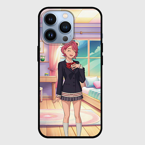 Чехол iPhone 13 Pro Дандадан Сиратори Айра смущается / 3D-Черный – фото 1