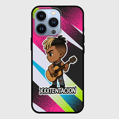 Чехол iPhone 13 Pro XXXTentacion в мультяшном стиле / 3D-Черный – фото 1