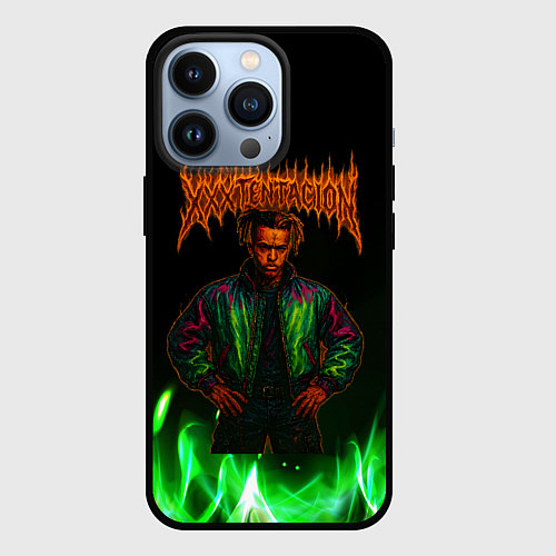 Чехол iPhone 13 Pro XXXTentacion hardcore / 3D-Черный – фото 1