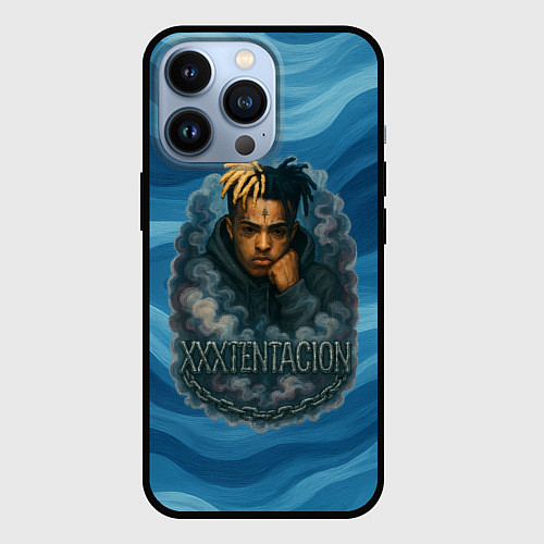 Чехол iPhone 13 Pro XXXTentacion в облаке / 3D-Черный – фото 1