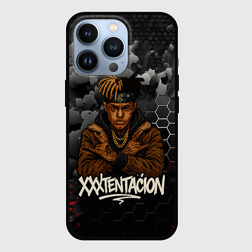 Чехол iPhone 13 Pro XXXTentacion со скрещенными руками / 3D-Черный – фото 1
