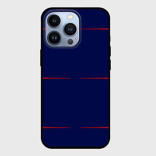 Чехол iPhone 13 Pro Color blue red stripes / 3D-Черный – фото 1