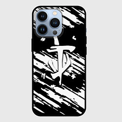 Чехол для iPhone 13 Pro Doom краски полосы, цвет: 3D-черный