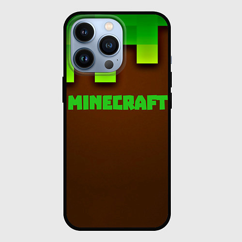 Чехол iPhone 13 Pro Minecraft forever / 3D-Черный – фото 1