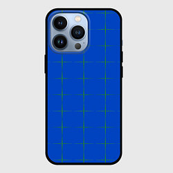 Чехол для iPhone 13 Pro Color blue stripes, цвет: 3D-черный