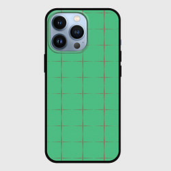 Чехол для iPhone 13 Pro Color green stripes, цвет: 3D-черный
