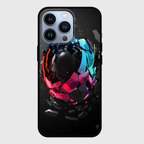 Чехол iPhone 13 Pro Abstract graphics / 3D-Черный – фото 1
