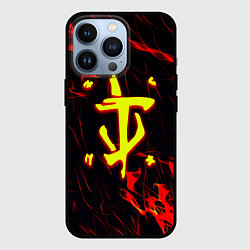 Чехол для iPhone 13 Pro Doom огненные искры, цвет: 3D-черный