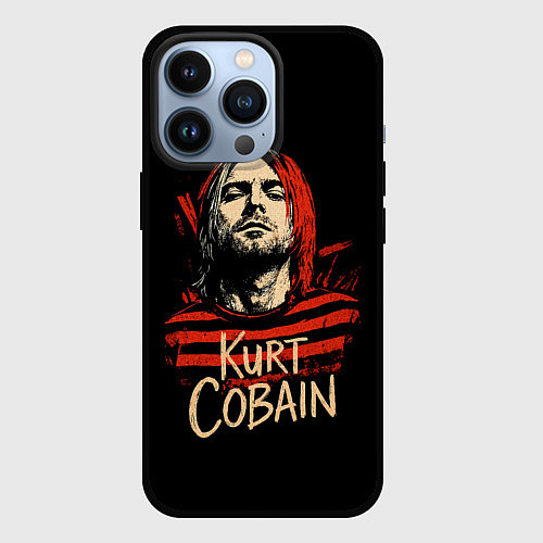 Чехол iPhone 13 Pro Курт Кобейн, Нирвана / 3D-Черный – фото 1