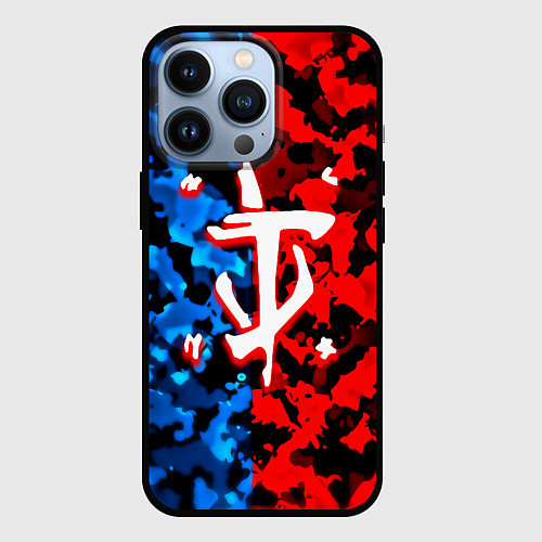 Чехол iPhone 13 Pro Doom камуфляж текстура / 3D-Черный – фото 1