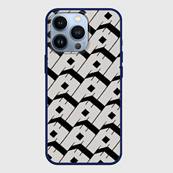 Чехол для iPhone 13 Pro Три буквы: чёрные, цвет: 3D-тёмно-синий