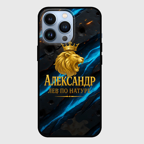 Чехол iPhone 13 Pro Александр лев по натуре / 3D-Черный – фото 1