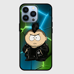 Чехол для iPhone 13 Pro Эрик Картман - недовольный панк, цвет: 3D-черный