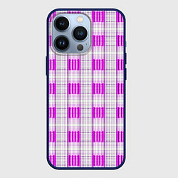 Чехол для iPhone 13 Pro Color pink and white, цвет: 3D-тёмно-синий