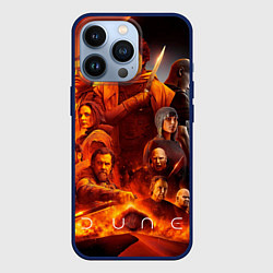 Чехол для iPhone 13 Pro Главные герои Dune part two, цвет: 3D-тёмно-синий