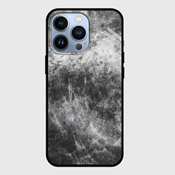 Чехол iPhone 13 Pro Абстракция - black and white metal scuffs