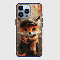 Чехол для iPhone 13 Pro Милый осенний лисёнок, цвет: 3D-тёмно-синий