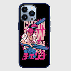 Чехол для iPhone 13 Pro Человек бензопила и Макима, цвет: 3D-тёмно-синий